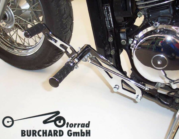 楽天市場】MOTORRAD BURCHARD モトラッド バーチャード Forward Controls Kit 19cm forward ABE Footpeg and Lever Design:Sundance Look smooth Levers / Surface:Black Shiny C 800 Intruder M 800 Intruder VL 800 Volusia SUZUKI スズキ SUZUKI
