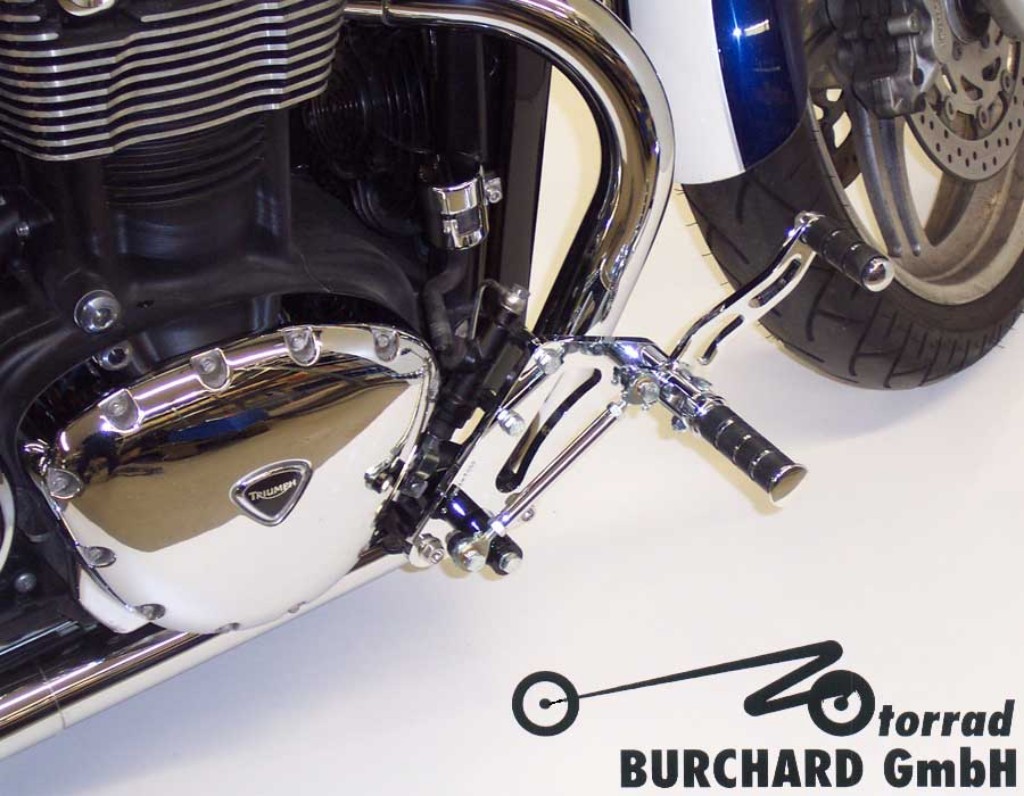 MOTORRAD BURCHARD モトラッド バーチャード Forward Controls Kit 21 cm forward ABE Footpeg and Lever Design：Ness Style Look smooth Levers   Surface：Chrome