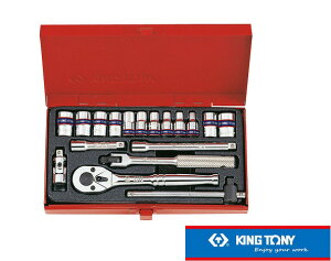 King tony �L���O�g�j�[ 19-Piece1�^4' (1�^2') DR.Hexagon Socket Set (Metal Box) �Z�b�g�H��
