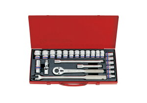 King tony LOgj[ 24-Piece 1^2' DR. 6-Point Socket Set (Metal Box) ZbgH