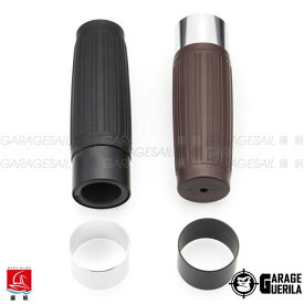 GarageSaiL ガレージセイル Rubber Grips カラー：Coffee rubber Silver ring