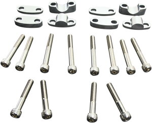 EMGO �G���S RISER KIT H�^BAR 7�^8 �n���h���|�X�g�E�n���h�����C�U�[ �n���h�����Ӄp�[�c �n���h�� Color�FSilver(Finish�FPolished) [0602-0786]