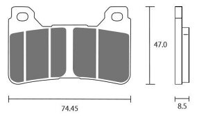 ZCOO �W�N�[ �u���[�L�p�b�h �Z���~�b�N�V���^�[�h CB 1000 R CBR FIREBLADE RR Fireblade Hansspree Ed. 600 Repsol Lim. VFR 800 F X Crossrunner Travel Edition HONDA �z���_ �u���[�L