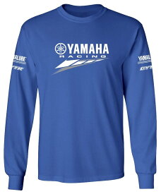 US YAMAHA 北米ヤマハ純正アクセサリー Racing Blue Long Sleeve Tee