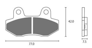 ZCOO �W�N�[ �u���[�L�p�b�h �Z���~�b�N�V���^�[�h �G�C�v100 �^�C�vD �h���[��50 NS-1 NSF100 NSR�~�j NSR50 NSR80 XR100���^�[�h XR50���^�[�h �j���W��250R �j���W��250SL Z250SL Z300 TZM50 TZR50 HONDA �z���_ KAWAS