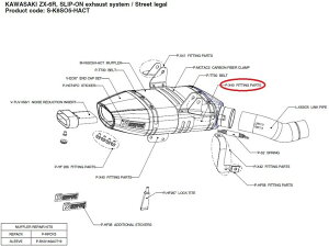AKRAPOVIC AN|rb` yyAp[czP-X40 fitting parts ZX-6R KAWASAKI JTL ̑}t[IvVECi }t[