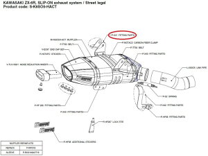 AKRAPOVIC AN|rb` yyAp[czP-X41 fitting parts ZX-6R KAWASAKI JTL ̑}t[IvVECi }t[