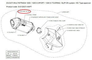 AKRAPOVIC AN|rb` yyAp[czV-EC145 end cap set MULTISTRADA1200 MULTISTRADA1200S DUCATI hDJeB }t[GhLbv }t[