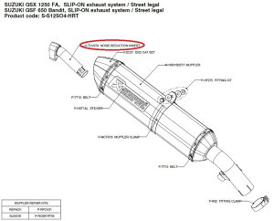 AKRAPOVIC AN|rb` yyAp[czV-TUV076 noise reduction insert GSF650 BANDIT GSX1250 SUZUKI XYL obtECi[TCT[ }t[