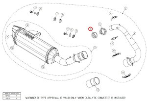 AKRAPOVIC AN|rb` yyAp[czP-89 inner sleeve SS MT-125 YZF-R125 YAMAHA }n }t[tW }t[