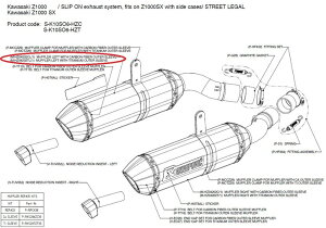 AKRAPOVIC AN|rb` yyAp[czM-HZ04202TL/1 muffler left with titanium outer sleeve NINJA1000 Z1000 Z1000SX KAWASAKI JTL CEėpTCT[ }t[