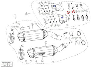 AKRAPOVIC アクラポビッチ 【リペアパーツ】P-X131 bracket SS NINJA1000 Z1000 Z1000SX KAWASAKI カワサキ マフラーステー マフラー