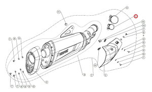 AKRAPOVIC アクラポビッチ 【リペアパーツ】P-R106 clamp SS S1000R S1000RR S1000XR BMW マフラークランプ・Tボルトクランプ マフラー