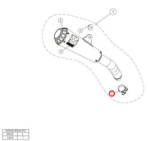 AKRAPOVIC AN|rb` yyAp[czP-R19 clamp SS NINJA125 NINJA250SL Z125 Z250SL KAWASAKI JTL }t[NvET{gNv }t[