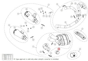 AKRAPOVIC AN|rb` yyAp[czP-115 inner sleeve SS MONSTER797 Plus SCRAMBLER CAFERACER FULL THROTTLE ICON URBAN CLASSIC ENDURO DUCATI hDJeB }t[tW }t[