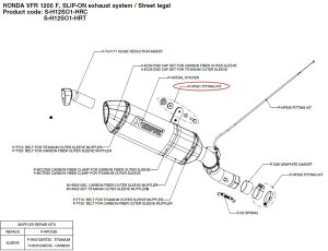 AKRAPOVIC AN|rb` yyAp[czP-HF501 fitting kit VFR1200F HONDA z_ ̑}t[IvVECi }t[