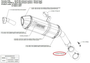 AKRAPOVIC AN|rb` yyAp[czP-HF528 fitting kit FZ8 FEZER YAMAHA }n ̑}t[IvVECi }t[