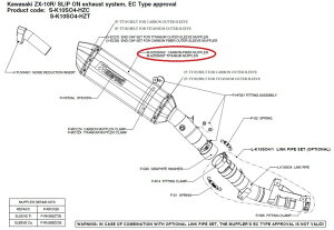 AKRAPOVIC AN|rb` yyAp[czM-HZ02505T titanium muffler ZX-10R KAWASAKI JTL CEėpTCT[ }t[
