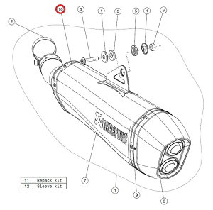 AKRAPOVIC AN|rb` yyAp[czP-TT43/1 belt ti for sleeve F650GS F700GS F800GS ADVENTURE F800GT F800R BMW ̑}t[IvVECi }t[