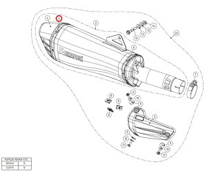 AKRAPOVIC AN|rb` yyAp[czP-TT64 belt ti for sleeve NINJA H2 SX KAWASAKI JTL ̑}t[IvVECi }t[