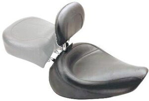 MUSTANG マスタング ツーリングヴィンテージワイドソロシート ドライバーバックレスト付き/スタッド コンチョなし (Wide Touring Vintage Solo Seat with Driver Backrest,No Studs,No Conchos)【SEAT WDVN SOL DBR6-17F