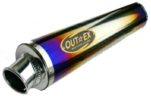OUTEX アウテックス ビッグバイク/スポーツバイク用 チタングラデーションサイレンサー(TG) 補修・汎用サイレンサー マフラー