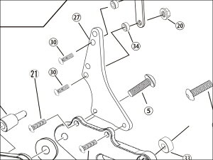 ENDURANCE �G���f�������X �y���[�X��p�z 27.HEEL STOPPER RH [�o�b�N�X�e�b�v�L�b�g(EH650K64R1)�F��C���i] CBR250RR2017- HONDA �z���_ ���̑��X�e�b�v�I�v�V�����E��C���i �X�e�b�v �����