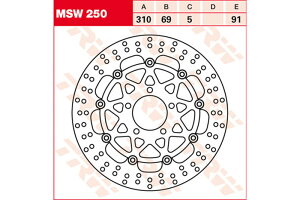 TRW eB[A[_u BRAKE-DISCS [MSW250] KLV 1000 [WVBS] 04-06 DL V-Strom 650 [WVB1] SV [WVBX] S KAWASAKI JTL SUZUKI XYL u[LfBXN[^[ u[L
