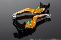 SSKエスエスケーアルミビレットアジャストレバーセット可倒延長式アジャスターカラー:マットグリーンエクステンションカラー:マットシルバーレバー本体カラー:マットゴールド
