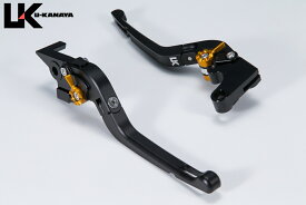 U-KANAYA ユーカナヤ 可倒式Rタイプ アルミビレットレバーセット MT-01 V-MAX 1680 YAMAHA ヤマハ YAMAHA ヤマハ レバーカラー：マットブラック / アジャスターカラー：マットゴールド