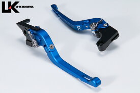 U-KANAYA ユーカナヤ 可倒式Rタイプ アルミビレットレバーセット MT-01 V-MAX 1680 YAMAHA ヤマハ YAMAHA ヤマハ レバーカラー：マットブルー / アジャスターカラー：マットシルバー