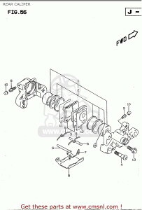 CMS V[GGX (69100-05CG0-999) CALIPER ASSEMBLYCREAR GSF600 1995 S E02 E04 E18 E22 E25 E34 1996 T E17 1997 V / P37 1998 W 1999 X GSF600S E24 BANDIT USA E03 GSF600S1998 GSF600SU GERMANY SUZUKI XYL Lp[ u[L