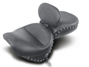 MUSTANG }X^O c[s[XX^bh V[g hCo[obNXgt (Two-Piece Studded Seat with Driver Backrest)ySEAT WIDE STUD W/DBR ROADz XV1600A Road Star 1999 - 2003 XV1700A 2004 2016 YAMAHA }n V[g