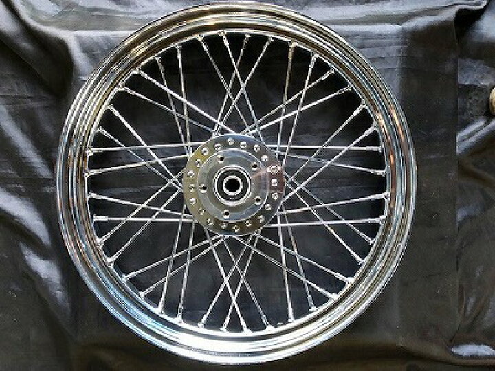 楽天市場】部品屋K&W 19インチ スポークホイール 2.5J 40本スポーク 