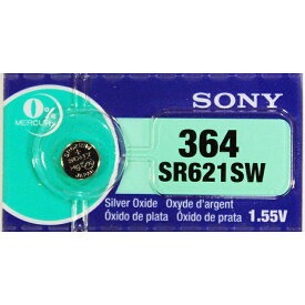 muRata SR621SW(364)[1個] 【旧sony】 364 コイン電池 ボタン電池 酸化銀電池 時計用電池 coin cell 1.55V 日本製