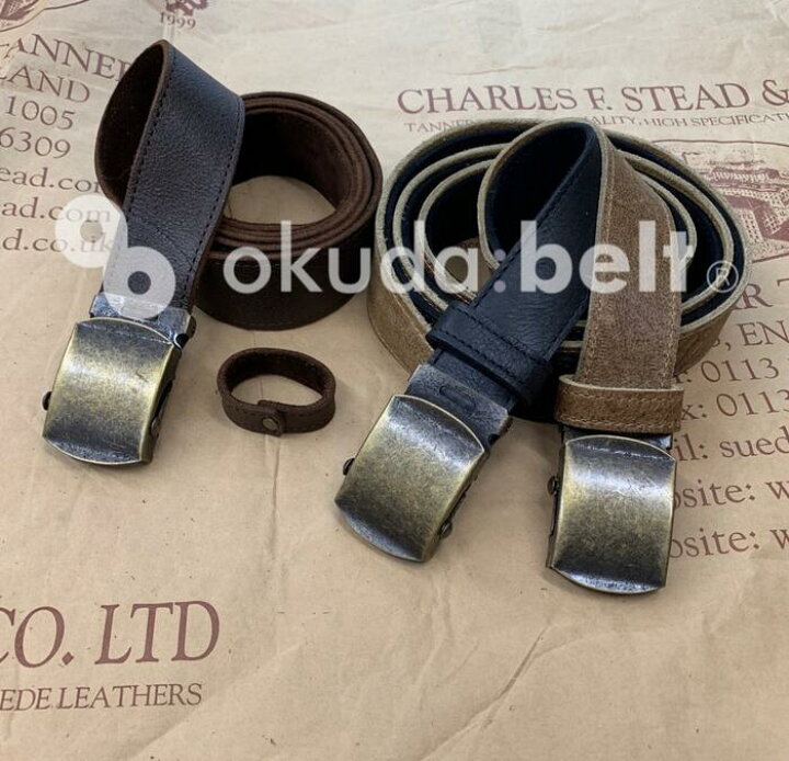 楽天市場】【England製レザー】 ガチャベルト belt 本革 32ミリ幅 英国