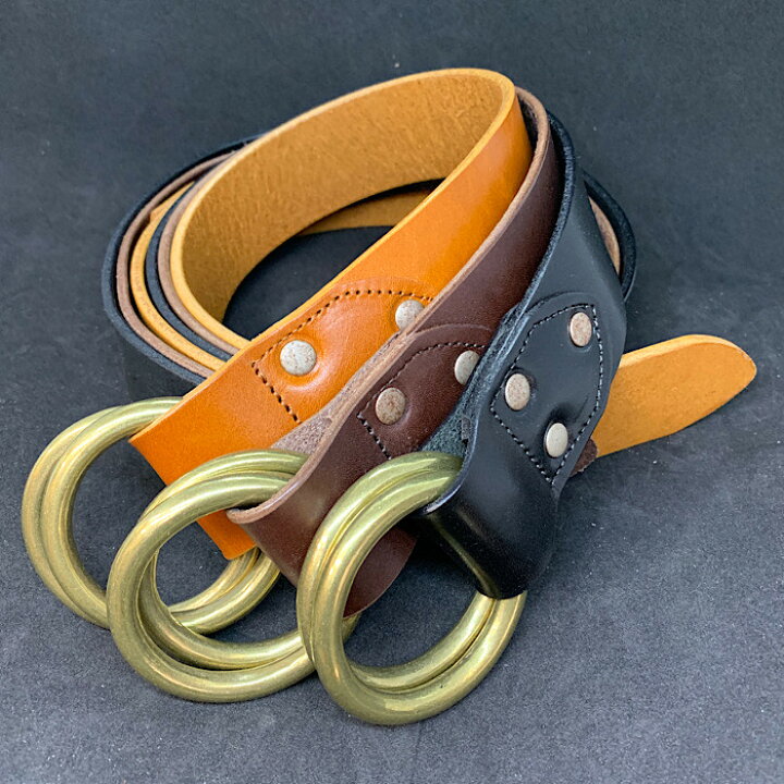 楽天市場 送料無料 栃木レザーベルト Wリングベルト Belt ベルト 40ミリ幅 レザーベルト ヴィンテージ ビンテージ リングベルト ダブルリングベルト ヌメ革 牛革 本革 メンズ レデイース 男女兼用 デニムにハマります カッコいいベルト 経年変化を存分にお楽しみ