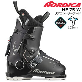 ノルディカ 女性用 スキーブーツ 2024 NORDICA HF 75W アルペンソール Black-Pearl Black-Pink Flex75 リアエントリー (23-24 2024) 日本正規品【w20】