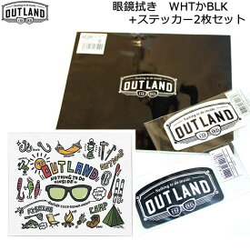 [正規品 無料ラッピング可]OUTLAND アウトランド ロゴステッカー2枚　＋　メガネ拭き1枚セット　　山本光学 サングラス 釣り フィッシング 【C1】【K1】【w17】