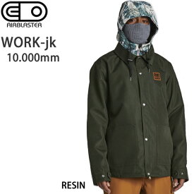 処分価格！！エアブラスター ウェア ジャケット　22-23　WORK -jacket / RESIN (2022-2023)　AIR blaster ウエア　 スノーボード ウェア メンズ【C1】【w18】