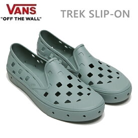 【マラソン期間★3000円以上で300円OFFクーポン】バンズ スニーカー スリッポン(水陸両用)VANS TREK SLIP-ON GREEN MILIEU(VN0A5HF8YV2)VANS ヴァンズ 【w12】