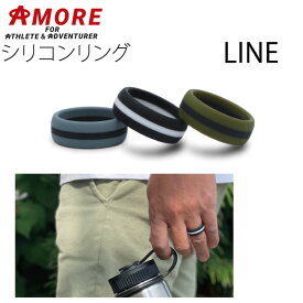 【マラソン期間★3000円以上で300円OFFクーポン】[正規品 無料ラッピング可]AMORE RING アモーレリング　結婚指輪　シリコン　ソフト LINE メンズ　SILICONE FUNCTIONAL WEDDING RING 　【C1】【N1】【w96】