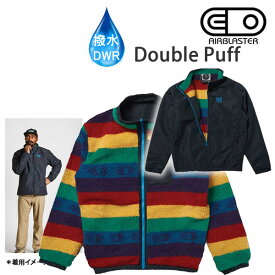 処分価格！！エアブラスター DOUBLE PUFF JACKET / ●Mサイズのみ　 リバーシブルフリースジャケット BLACK RAINBOW　撥水　AIR blaster 　 スノーボード アパレル　ウェア メンズ【C1】【w91】