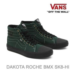 [Ki bsO]VANS Xj[J[ nCJbg 27.5cm̂ BMX SK8-HI DAKOTA ROCHE GREEN /BLACK (VN0007RA203)oY XP[gnC @Y XP[gV[Y