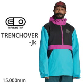 処分価格！！エアブラスター ウェア　メンズ　レディース　23-24　TRENCHOVER -jacket / BLUEBIRD-MAGENTA BLACK ジャケット　(2023-2024)　AIR blaster ウエア　 スノーボード ウェア 【C1】【w16】