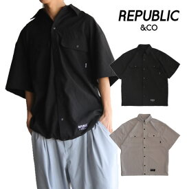 republic&co リパブリック 涼しい D CODE SHORT SLEEVE JACKET (2カラー展開) ワイドシルエット シャツ【C1】【w20】