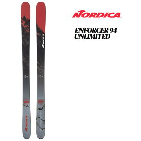 ノルディカ スキー板 2024 ENFORCER 94 UNLIMITED Red-Grey 0A229100001 エンフォーサー94 アンリミテッド スキー板 単品 (板のみ) 23-24 NORDICA Skis 【L2】【代引不可】【w20】