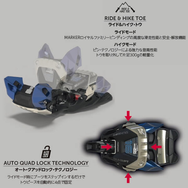 楽天市場】マーカー テックビンディング DUKE PT 16 タン×ブラック 