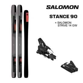 【マラソン期間★3000円以上で300円OFFクーポン】サロモン スキー板 2024 STANCE 90 スタンス (23-24 2024) + 24 サロモン STRIVE 14 GW 90mm ブレーキ salomon 23-24 日本正規品【L2】【代引不可】【w95】