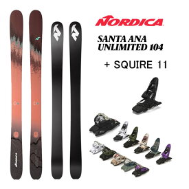 ノルディカ スキー板 nordica SANTA ANA 104 サンタナ104 (23-24 2024) + 24 マーカー SQUIRE 11 ID 110mm 【L2】【代引不可】【w20】